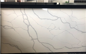 Customized unique calacatta quartz stone slab
